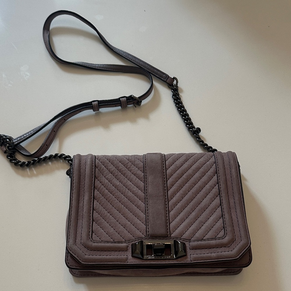 Rebecca Minkoff Suede Quilted Crossbody Bag